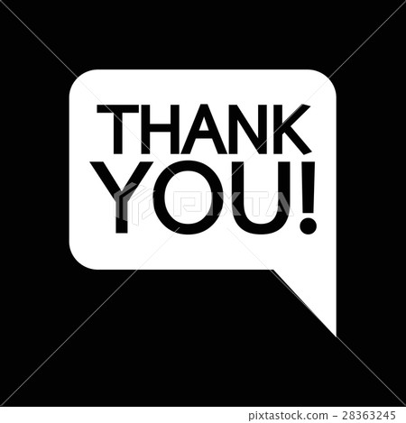 插图素材: thank you sign icon speech bubble