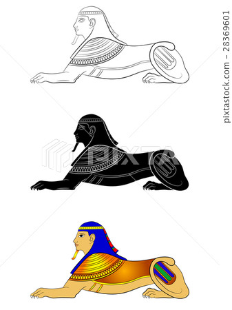 图库插图: sphinx - mythical creature of ancient egypt