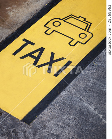图库照片: taxi sign symbol taxi stand