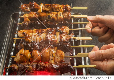 图库照片: yakitori yakitori日式鸡肉烧烤