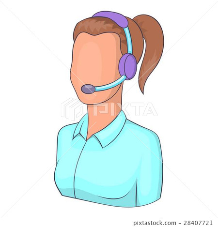 插图素材 call center operator icon cartoon style 查看全部