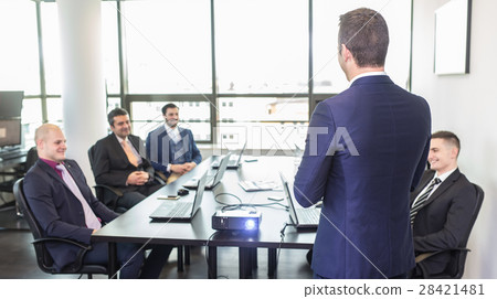 图库照片: corporate business team office meeting.