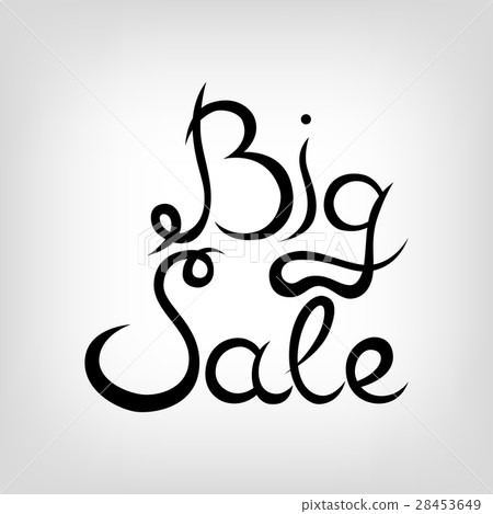 图库插图: vector hand-drawn lettering. big sale.