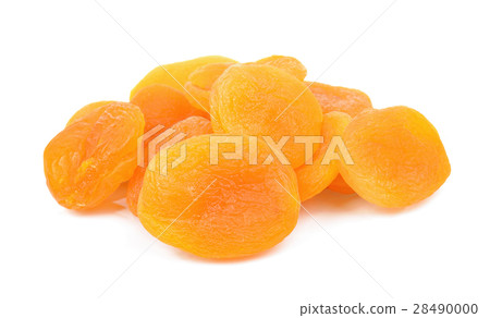 图库照片: dry apricot isolated on the white background