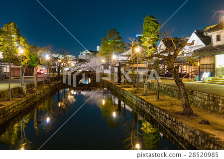 图库照片【冈山县】仓敷的夜景