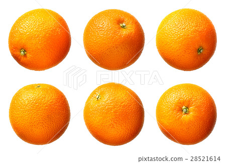 图库照片: fresh orange fruit isolated on white