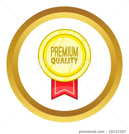 插图素材: premium quality label vector icon
