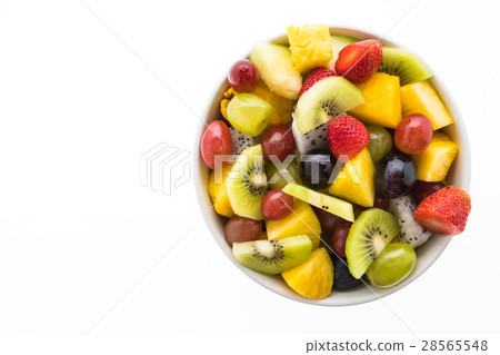 照片素材(图片): mixed fruit in white plate