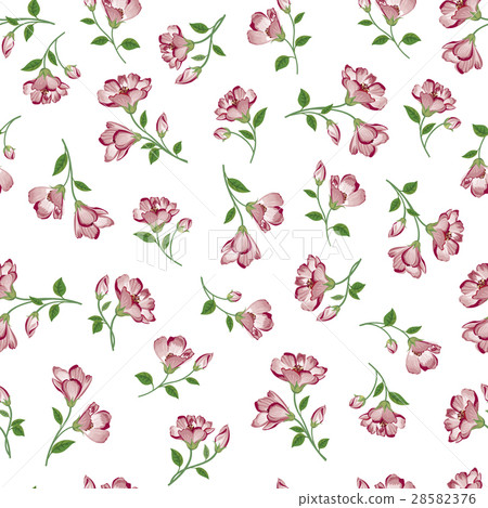 插图素材: floral pattern. flower seamless background