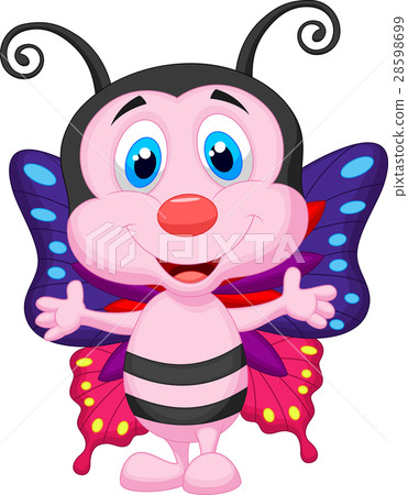 插图素材: cute butterfly cartoon