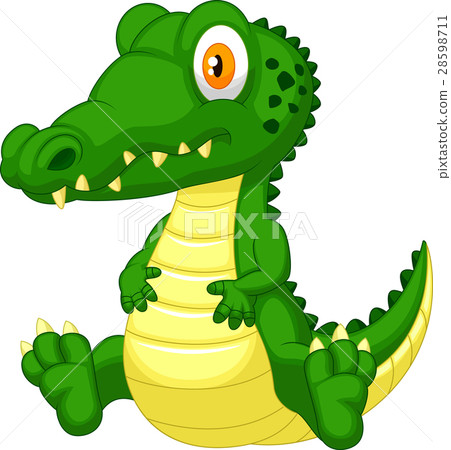 图库插图: cute crocodile cartoon