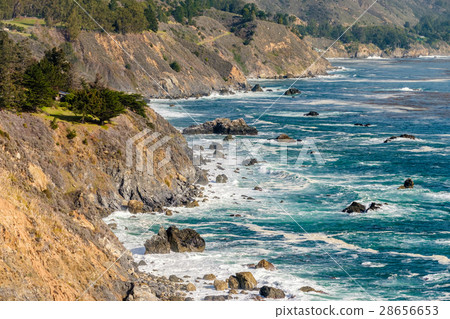 图库照片: usa pacific coast landscape, california