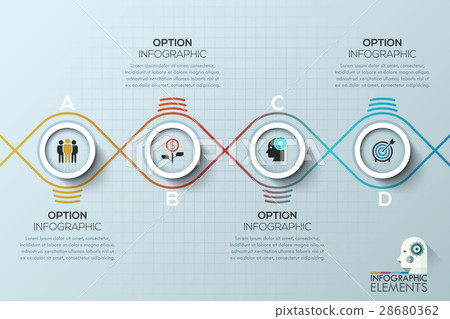 插图素材: modern circle business template. vector