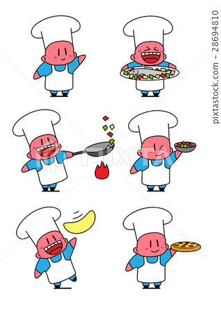 插图素材: kawaii cook set.