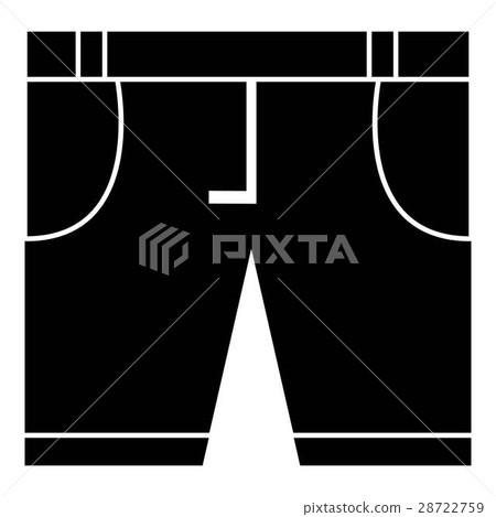 Men Classic Shorts Icon Simple Style Stock Illustration