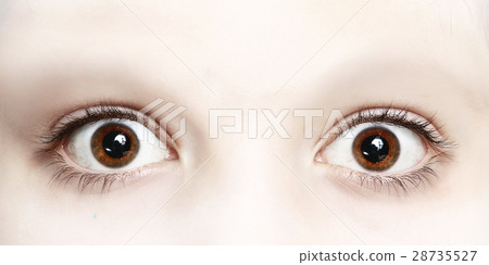 图库照片: close up photo of boy eyes wide open