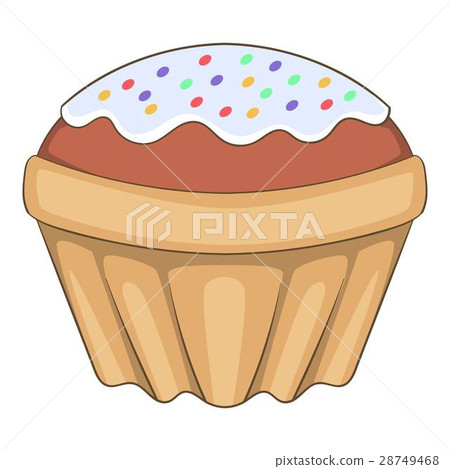 cartooncake,cartoonhero 插图素材: easter cake icon, cartoon style