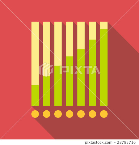 插图素材: chart graph icon, flat style