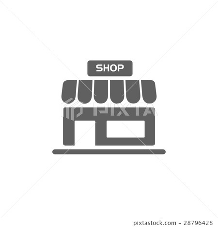 插图素材: shop icon on a white background