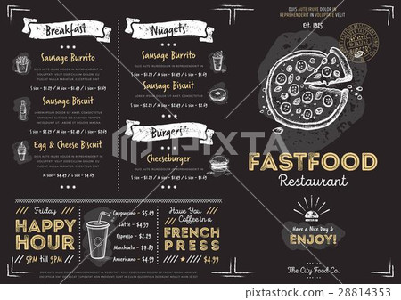 插图素材: restaurant cafe fast food menu template 查看全部