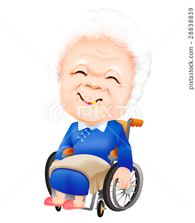 插图素材: 老太太