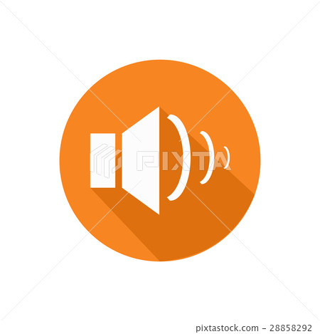 插图素材: sound icon button on a white background