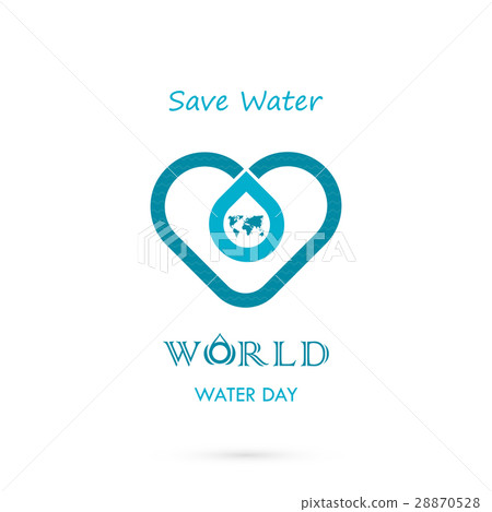 插图素材: water drop with world icon vector logo design 查看全部