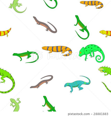 iguanacartoon,cartoonanimator 图库插图: iguana pattern, cartoon style
