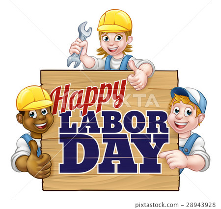 插图素材: happy labor day workers design
