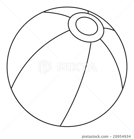 插图素材: ball icon, outline style