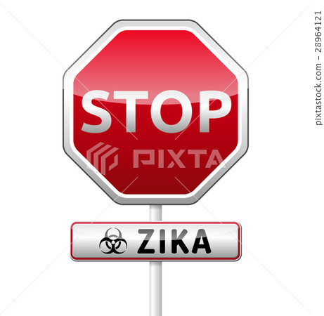 图库插图: zika virus danger sign