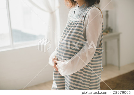 图库照片: 怀孕 孕妇 女生