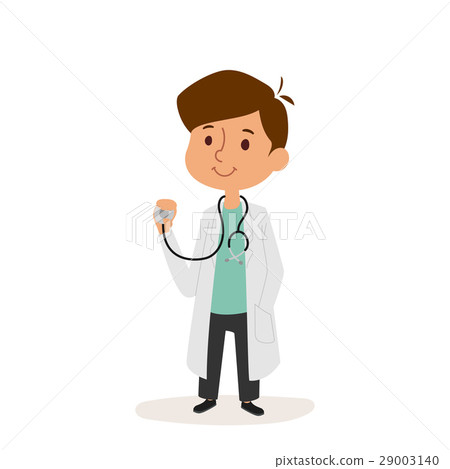 图库插图: doctor cartoon character person on white