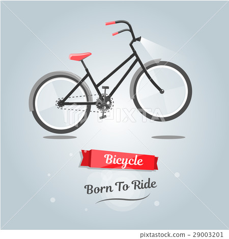 图库插图: born to ride a bike. trendy style for web site.