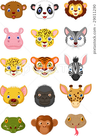 插图素材: wild animal head cartoon 查看全部