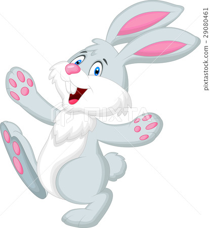 插图素材: happy rabbit cartoon