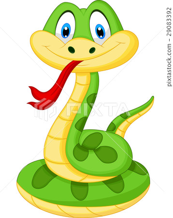 插图素材: cute green snake cartoon 查看全部