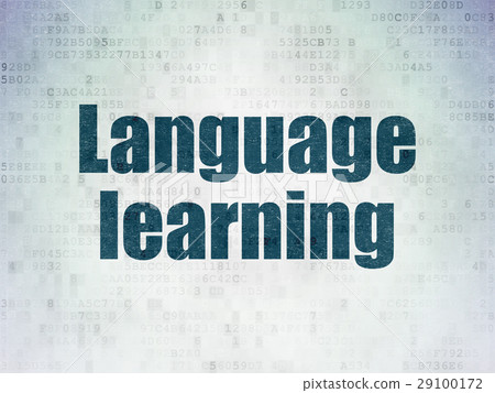 插图素材: education concept: language learning on digital