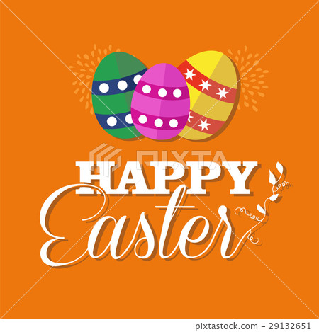 图库插图: happy easter greeting card for spring holiday