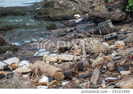 图库照片: river pollution