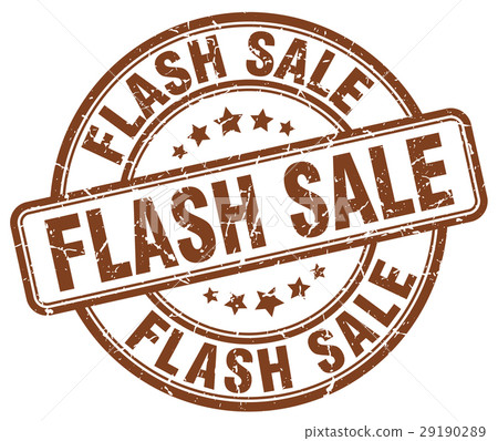 插图素材: flash sale brown grunge stamp
