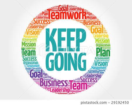 插图素材: keep going circle word cloud