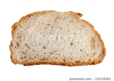 图库照片: slice of bread isolated on white background.