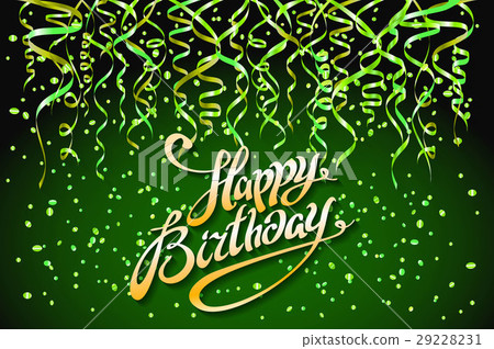 Green party,republican party 插图素材: concept party green background happy birthday