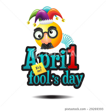 图库插图: april fool"s day, typography