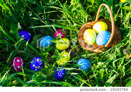 图库照片: easter egg hunt