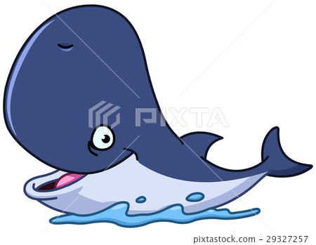 插图素材: happy whale
