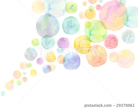 图库插图: 水彩纹理彩虹颜色肥皂泡