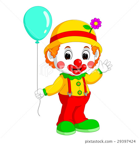 图库插图: cute clown cartoon