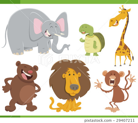 cute animals cartoon set illustration 29407211